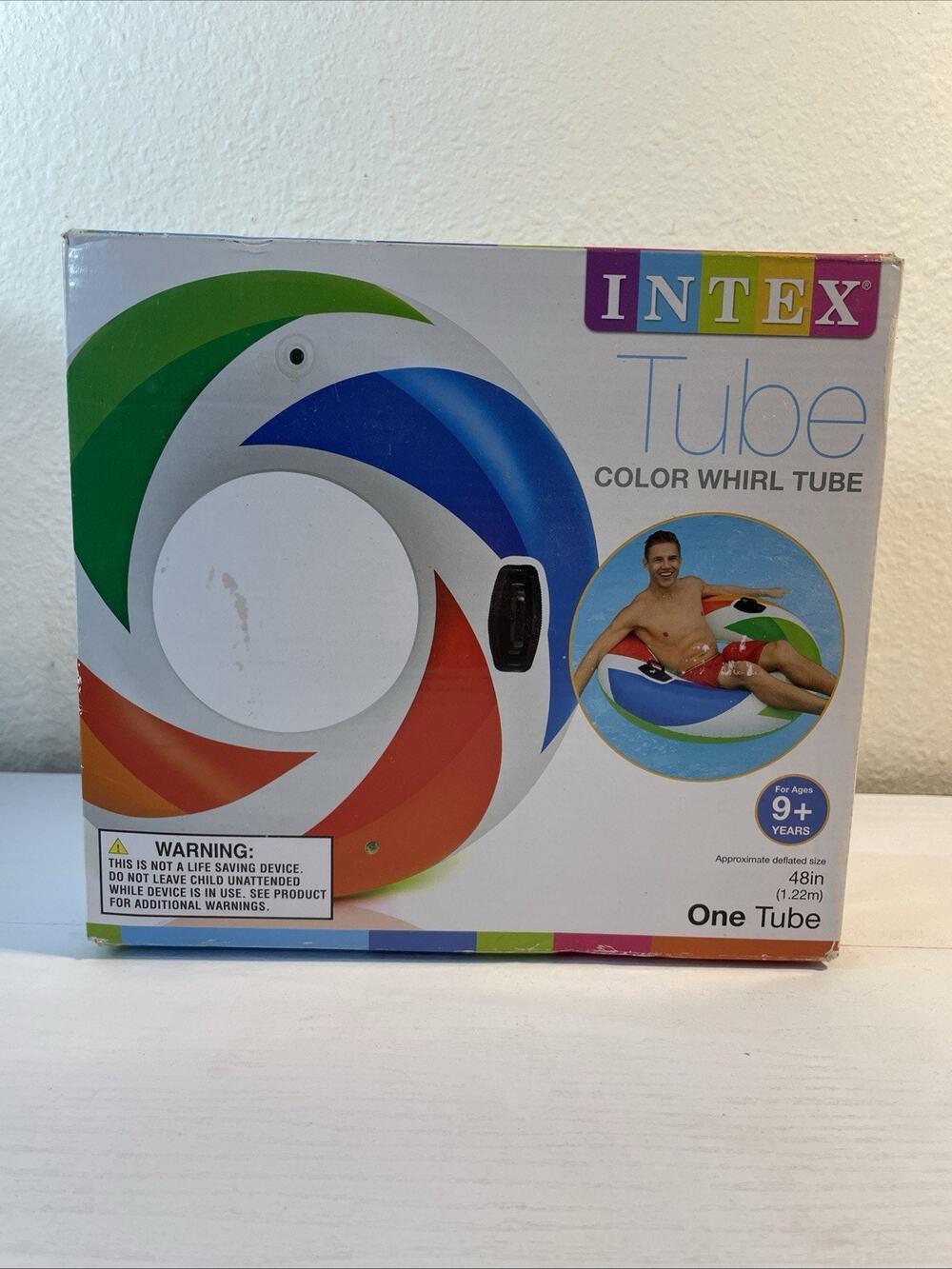 58202EP Intex Rainbow Ombre Tube w/ 2 Handles, 48"